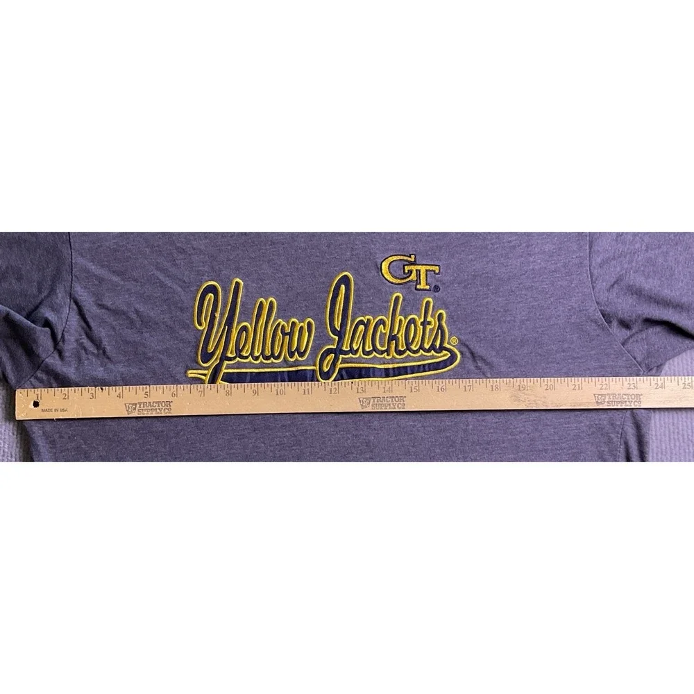 Georgia Tech Yellow Jackets Embroiderd XL T-shirt Gray College Team Fan